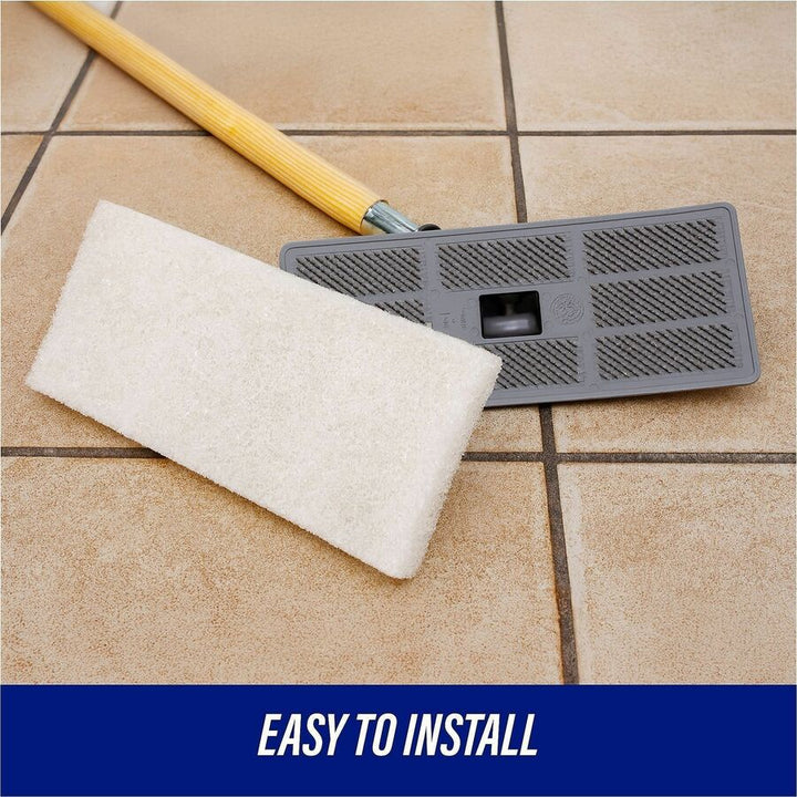 Image of Genuine Joe Cleaning Pad Holder, w/2 Pads, 4-1/2"X10", Gray