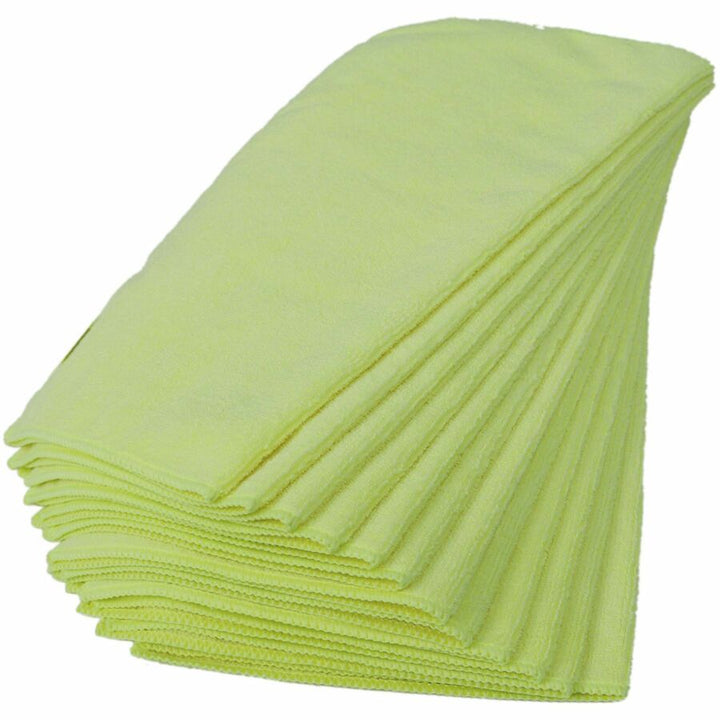 Image of Genuine Joe Microfiber Cloth, General Cleaning, 16"x16", 12/BG, YW