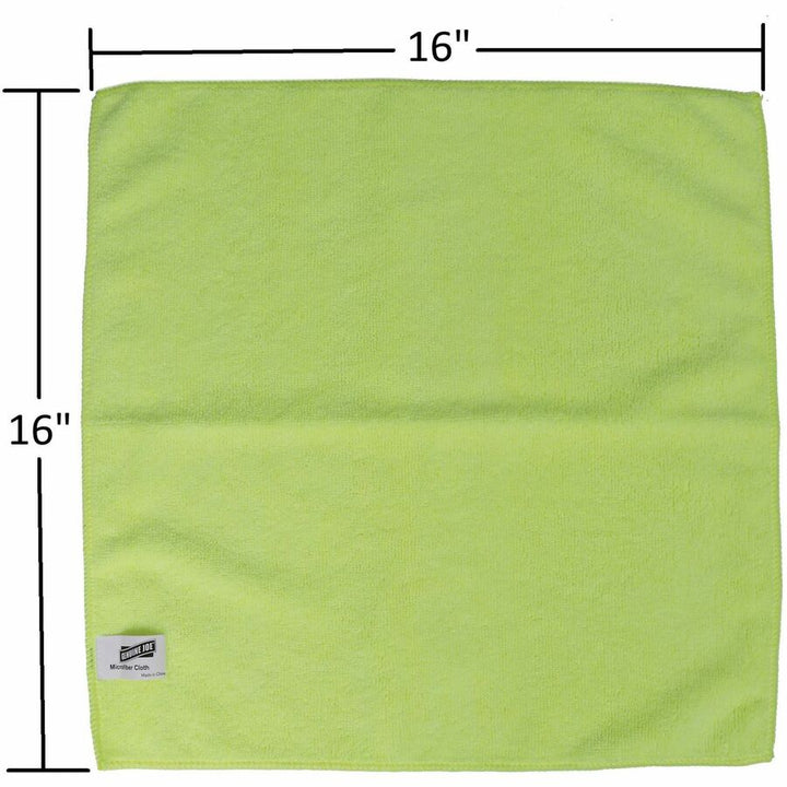 Image of Genuine Joe Microfiber Cloth, General Cleaning, 16"x16", 12/BG, YW