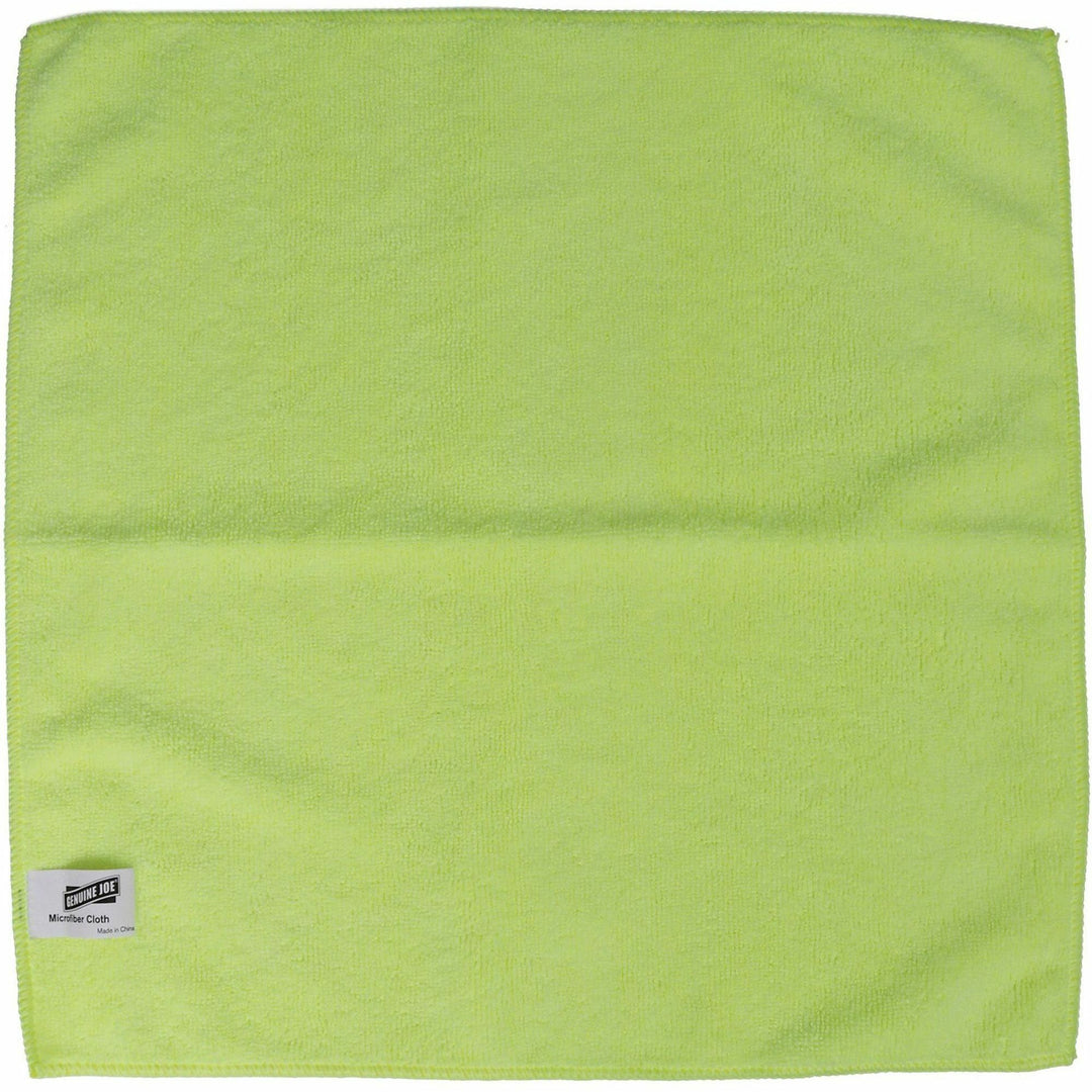 Image of Genuine Joe Microfiber Cloth, General Cleaning, 16"x16", 12/BG, YW