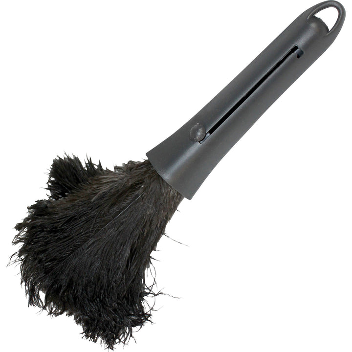 Image of Genuine Joe 90218 Retractable Feather Duster, Plastic Handle, Brown, 1 Each