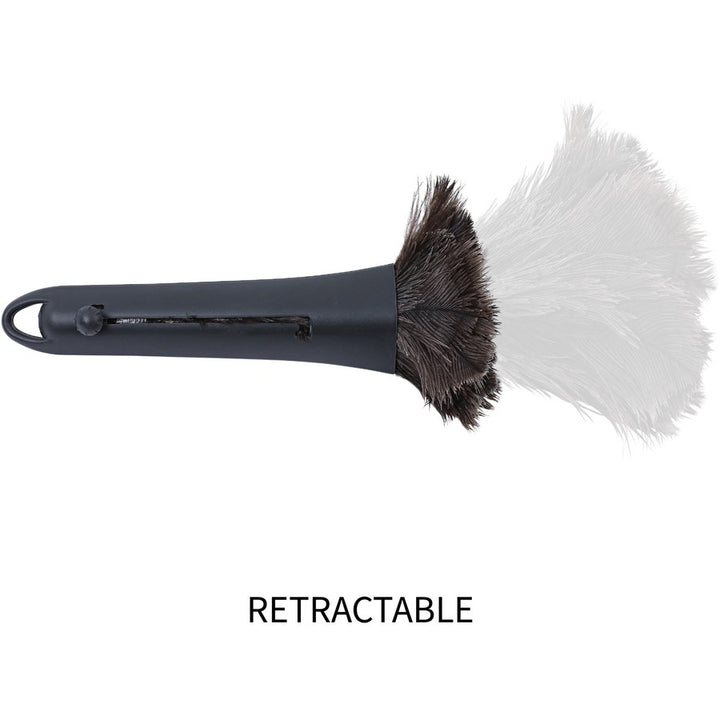 Image of Genuine Joe 90218 Retractable Feather Duster, Plastic Handle, Brown, 1 Each