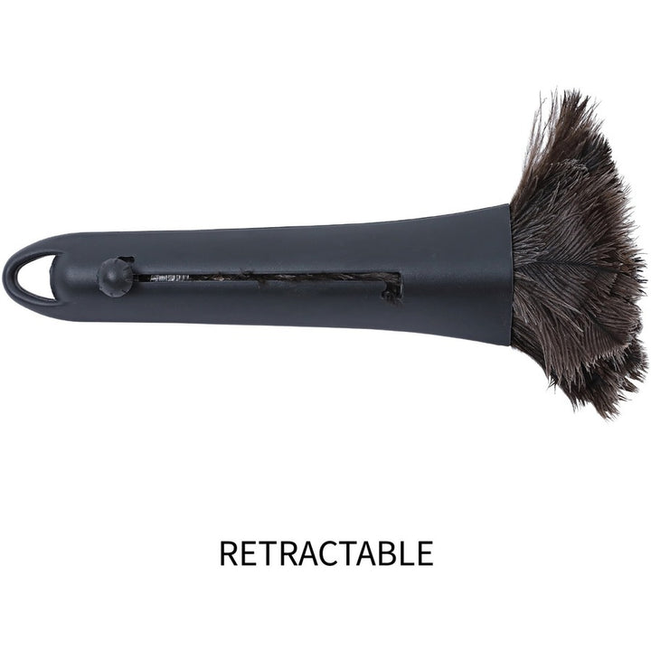 Image of Genuine Joe 90218 Retractable Feather Duster, Plastic Handle, Brown, 1 Each
