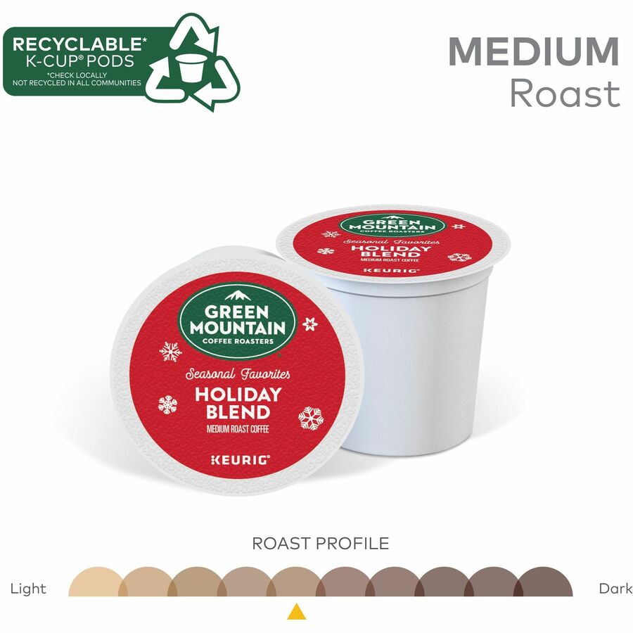 Image of Green Mountain Coffee® Holiday Blend K-Cups, Medium Roast, 24/box