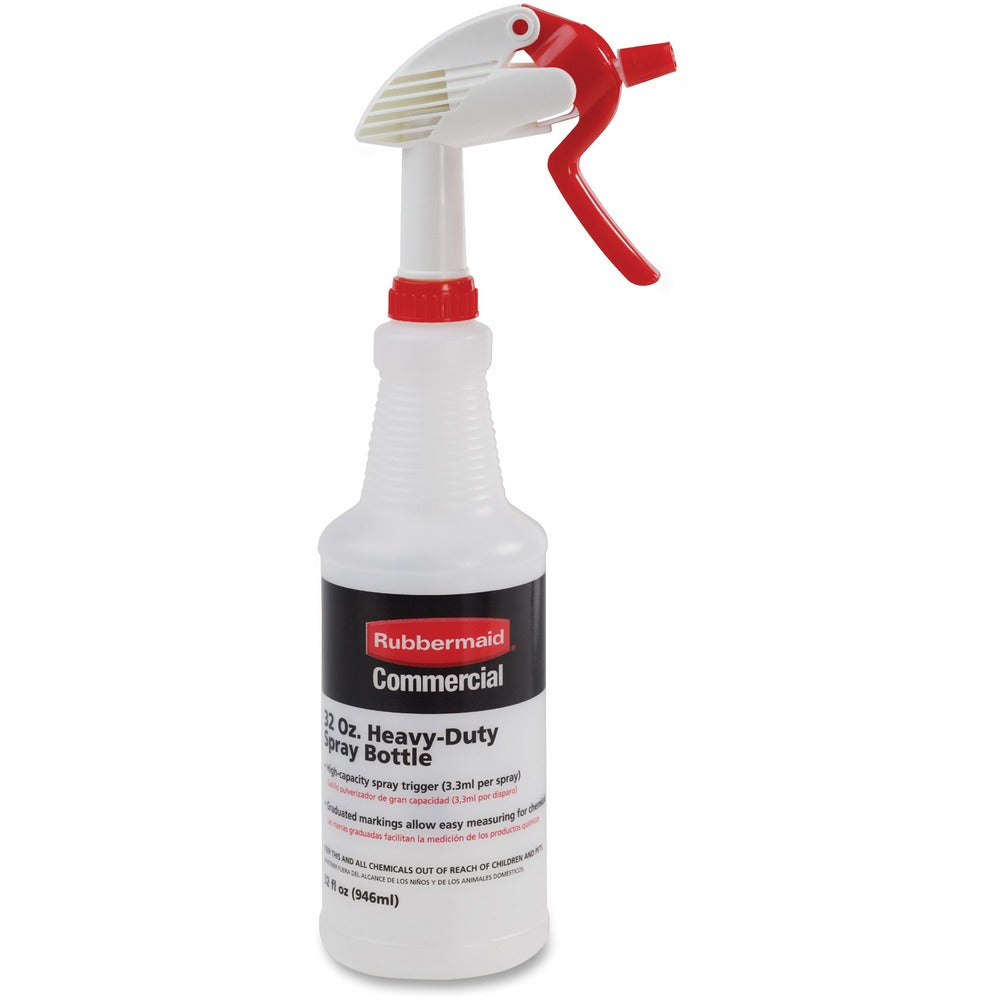 Image of Rubbermaid Commercial Products Spray Bottle, 32oz., Clear