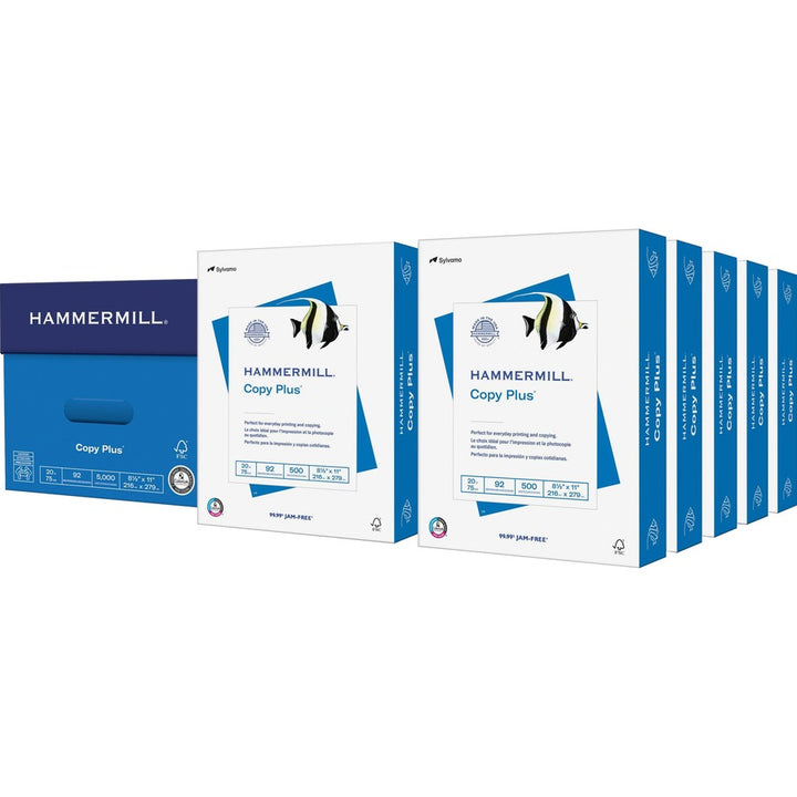 Image of Hammermill® Copy Paper,20lb,75GSM,8-1/2"X11",10RM/CT,40CT/PL,WE