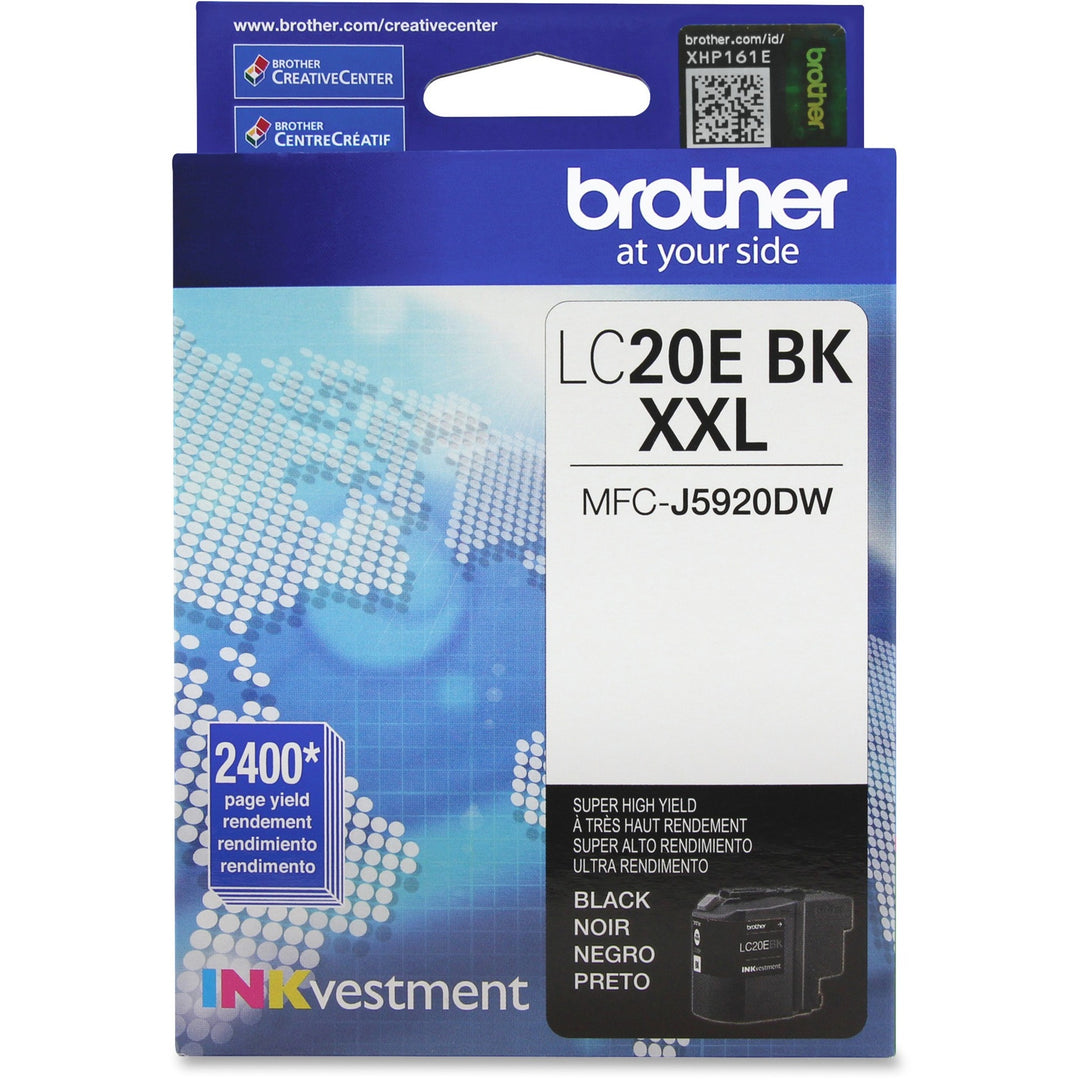 Image of Brother LC-20EBK LC20E Super High-yield Ink Cartridges, 2400 Pages, 1 Each