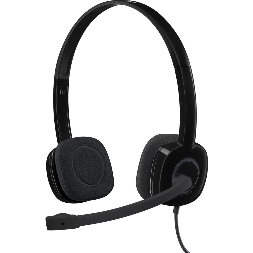 Image of Logitech® H151 Binaural Over The Head Headset, Black