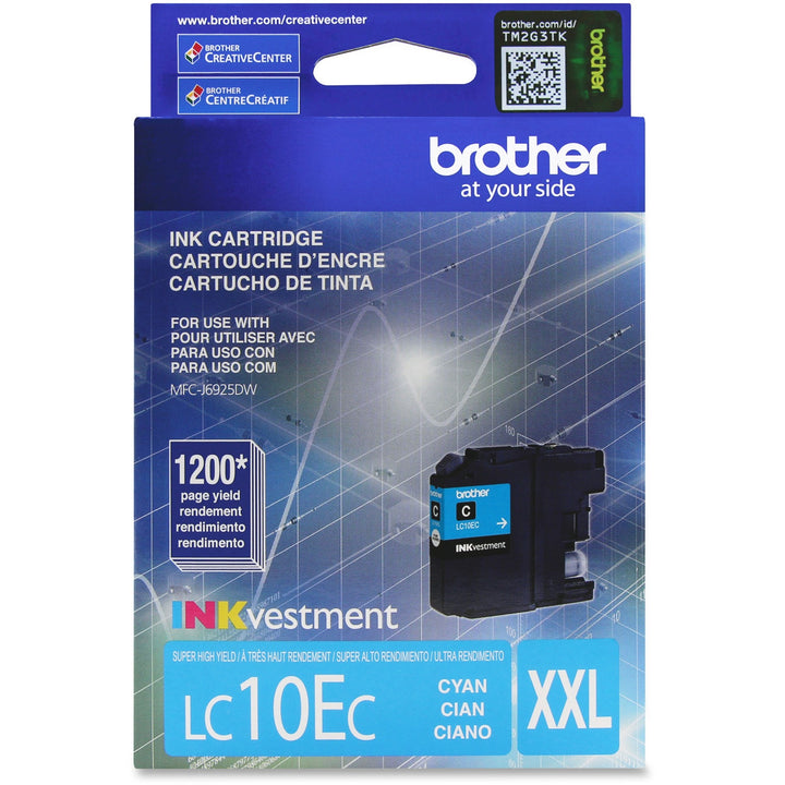 Image of Brother LC-10EC LC10 XXL Super High-yield Ink Cartridge, 1200 Pages, 1 Each