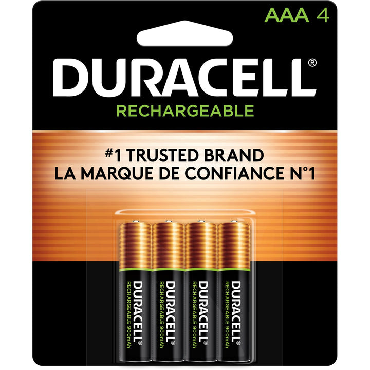 Image of Duracell NLAAA4BCD AAA Rechargeable Batteries, For Gaming Controller, Flashlight, Monitoring Device, Battery Rechargeable, AAA, 4/Pack, 1 Each