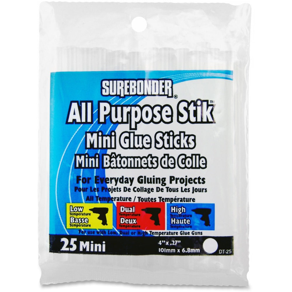 Image of FPC Corporation All Purpose Mini Glue Sticks, All Temp, 25/PK, White