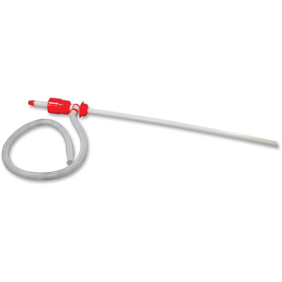Image of Impact® Siphon Drum Pump, Polyethylene, 3"W x 45"L, Red/White