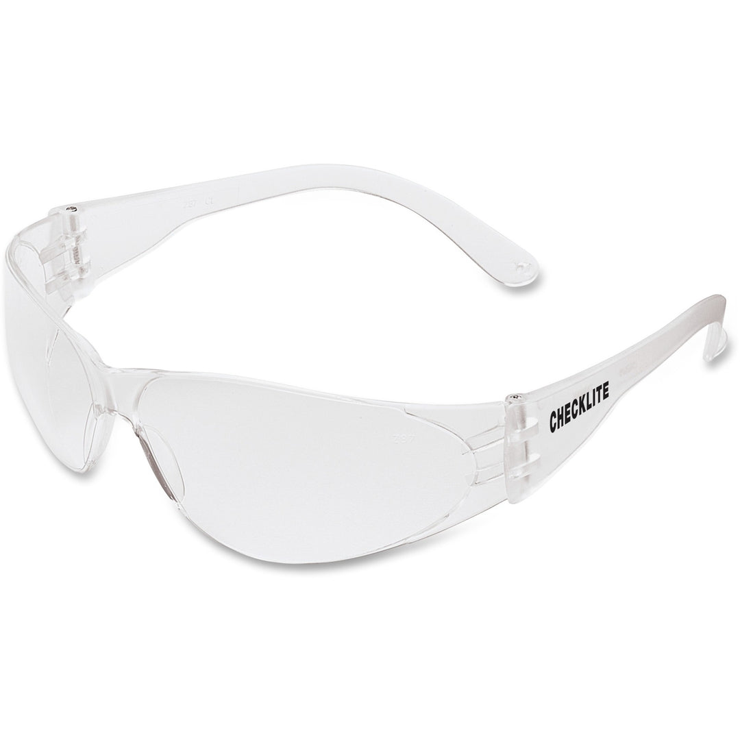 Image of Crews CL110 Checklite Duramass Glasses, Ultraviolet Protection, Clear Lens, Scratch Resistant, Flexible, 1 Each
