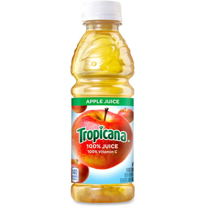 Image of Quaker® Apple Juice, Tropicana, 10oz, 24/CT, Glow Yellow