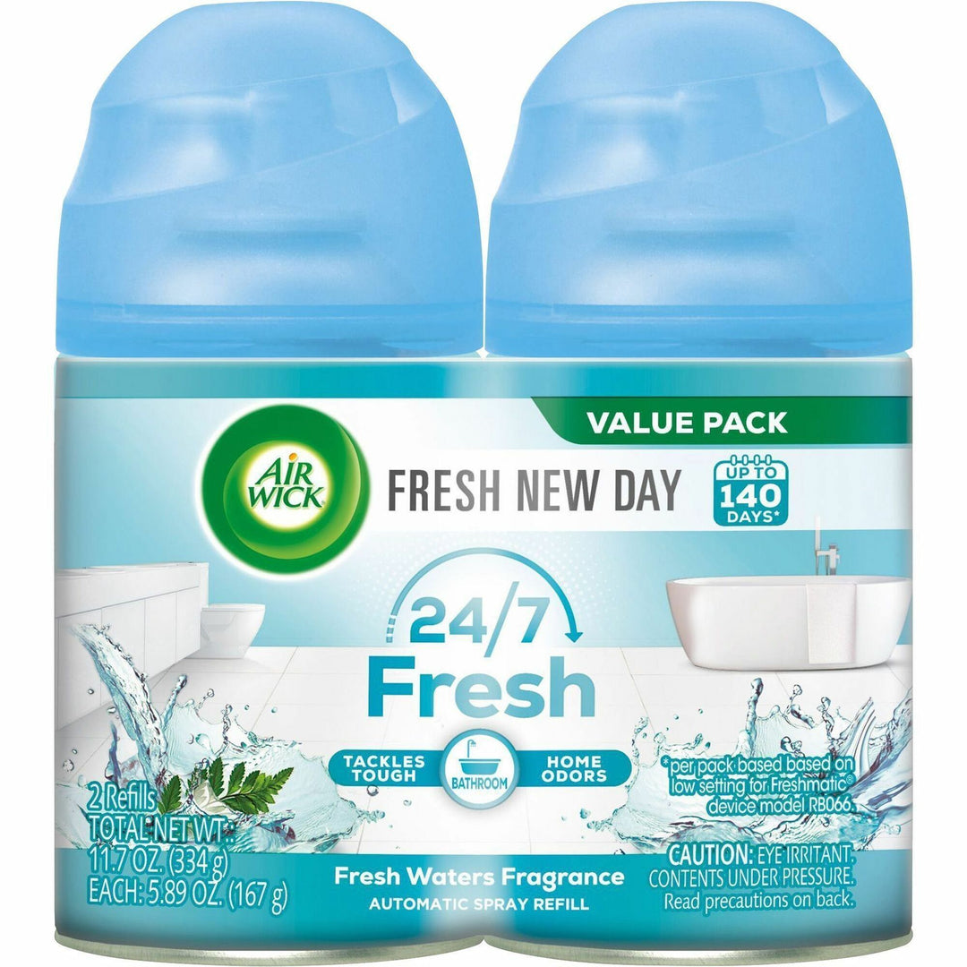 Image of Air Wick 82093 Freshmatic Air Freshener Spray Refill, Aerosol, 5.90 oz, Fresh Waters, 60 Day, Odor Neutralizer, 1 Pack