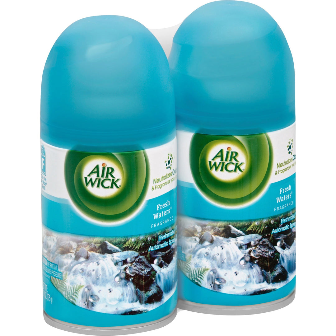 Image of Air Wick 82093 Freshmatic Air Freshener Spray Refill, Aerosol, 5.90 oz, Fresh Waters, 60 Day, Odor Neutralizer, 1 Pack