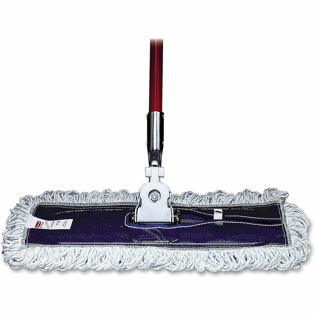 Image of Rubbermaid Commercial E05200WH Looped Fringe Finish Mop, 5" W x 18" Length, Absorbent, Looped Ends, Rayon, Synthetic, White, 1 Each