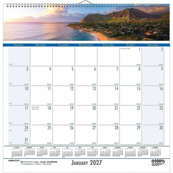 Image of House of Doolittle Earthscapes 328 Coastlines Monthly Wall Calendar