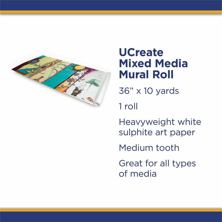 Image of Pacon® Multi Media Art Roll, 36"x10yds, 80 lb, 118g/m2, White