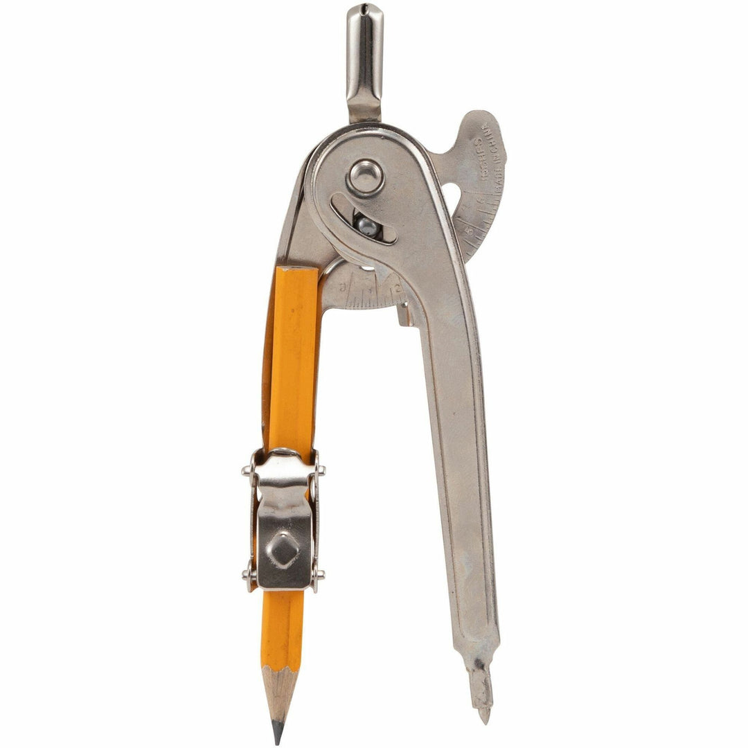 Image of Charles Leonard® Compass, Safety Point, 6"x.75"x1.75", 1 DZ, Silver