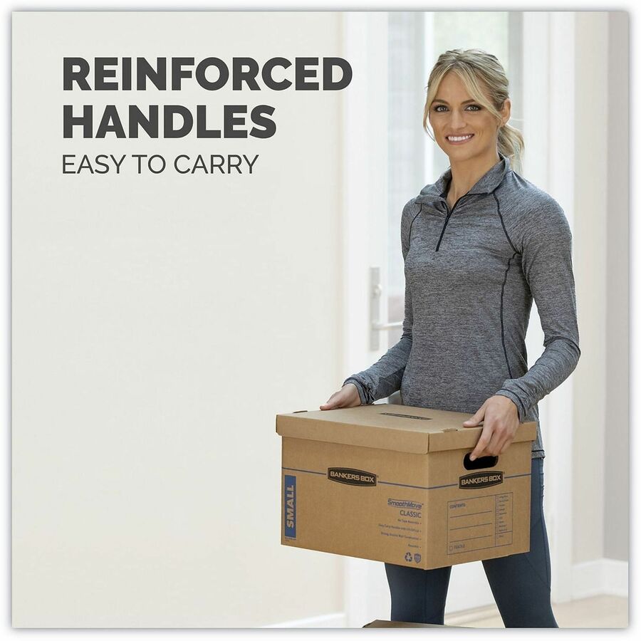 Image of Bankers Box 7714209 SmoothMove Classic Moving Boxes, Small 15pk