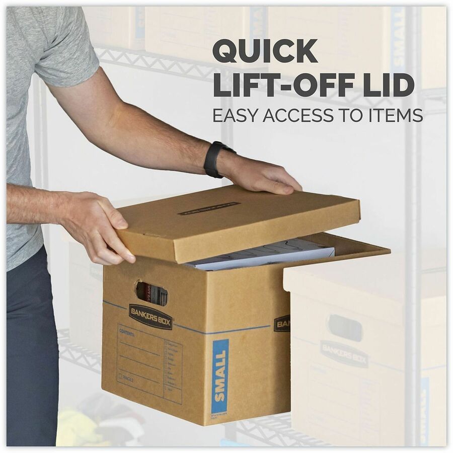 Image of Bankers Box 7714209 SmoothMove Classic Moving Boxes, Small 15pk