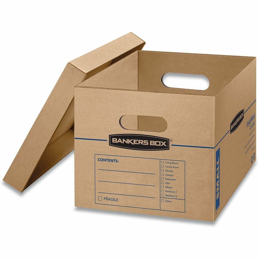Image of Bankers Box 7714209 SmoothMove Classic Moving Boxes, Small 15pk