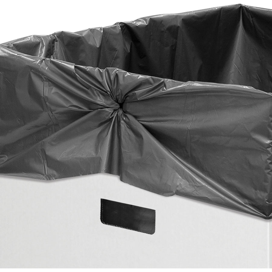 Image of Bankers Box® Waste and Recycling Bins, 50 gal, Corrugated Paper, White, 10/Carton