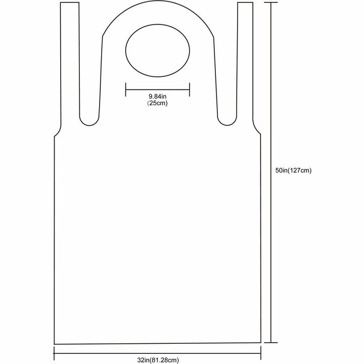 Image of Genuine Joe 85141 50" Disposable Poly Apron, White, Polyethylene, 100 / Pack