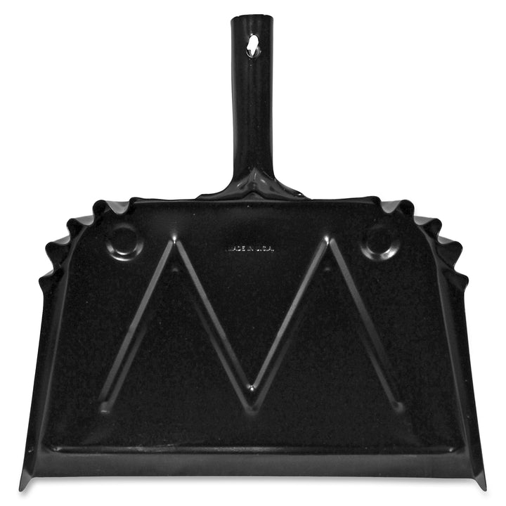 Image of Genuine Joe Dust Pan, Metal, 20 Gauge Steel, 15.5"x16", Black
