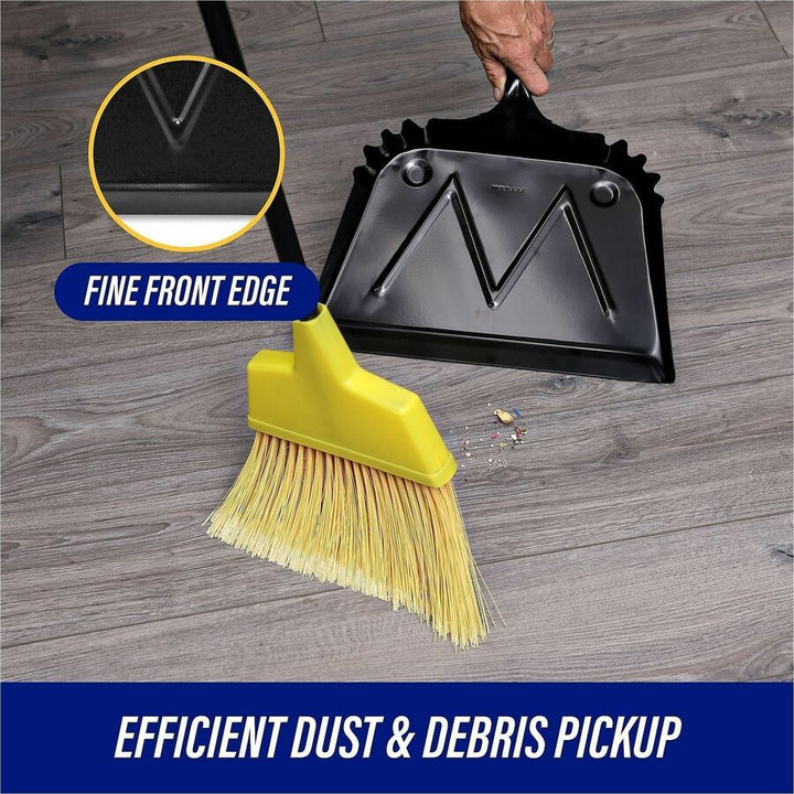 Image of Genuine Joe Dust Pan, Metal, 20 Gauge Steel, 15.5"x16", Black