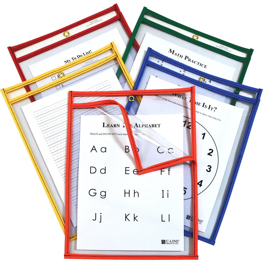 Image of C-Line 42620 Super Heavyweight Plus Reusable Dry Erase Pockets