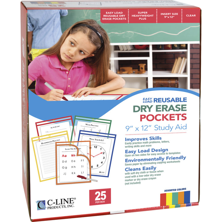 Image of C-Line 42620 Super Heavyweight Plus Reusable Dry Erase Pockets