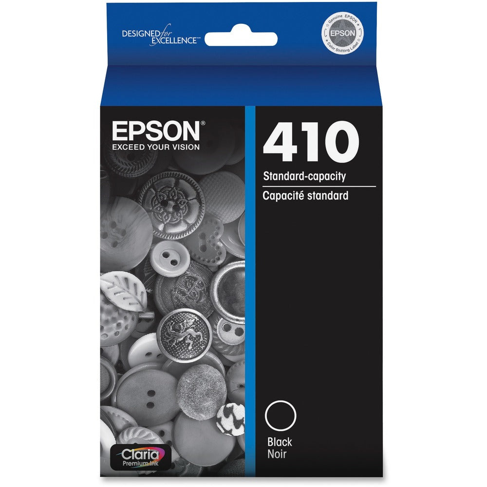 Image of Epson Ink Cartridge, 410, 250 Page Yield, Pigment BK