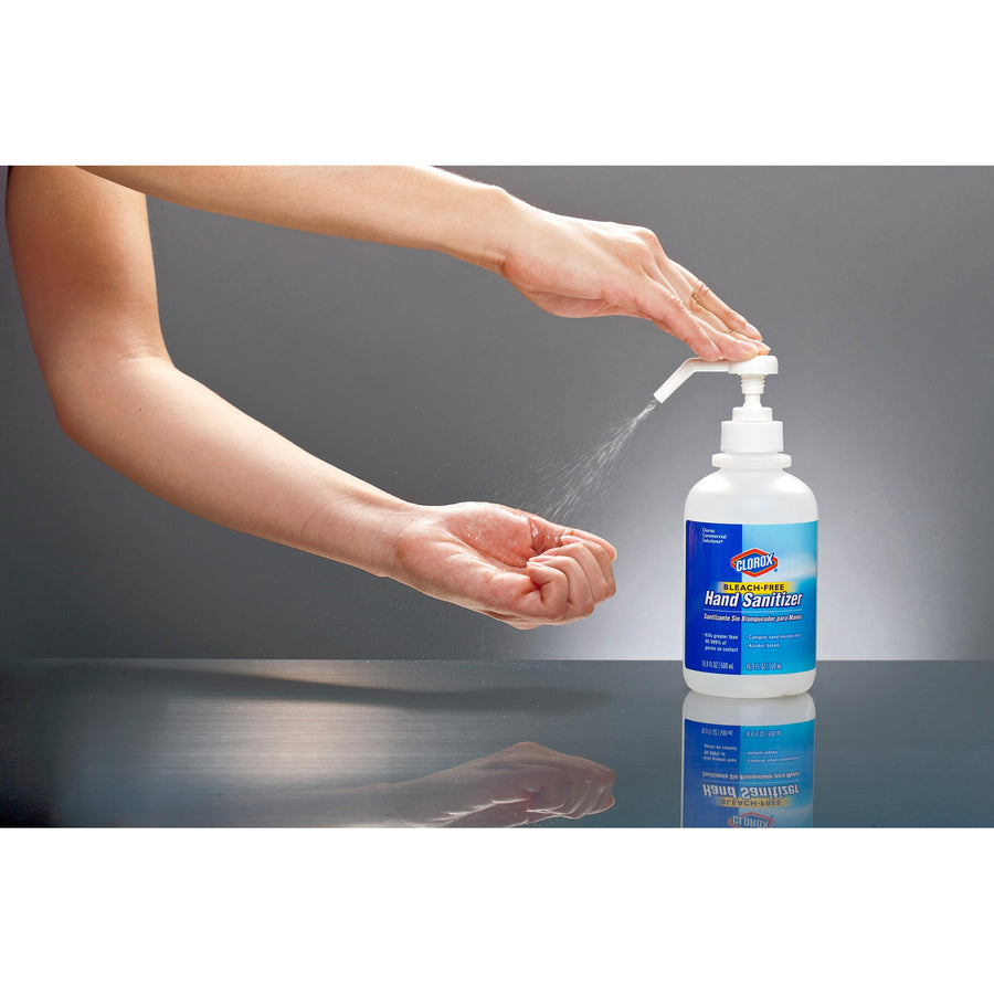 Image of Clorox® Hand Sanitizer, Bleach-free, 16.9 oz Pump Bottle, 12/CT, CL