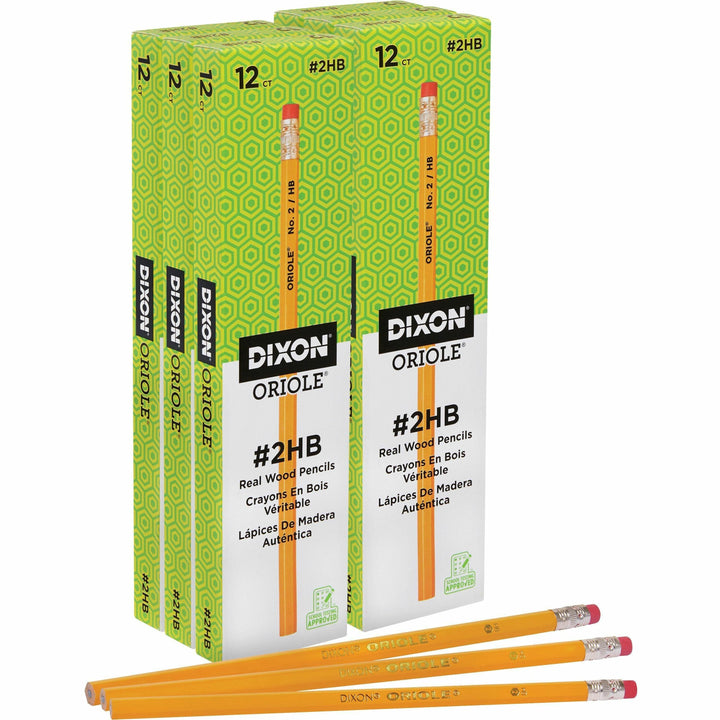 Image of Dixon® Oriole Pencils, No. 2 Lead Grade, Nontoxic, 72/PK, Yellow