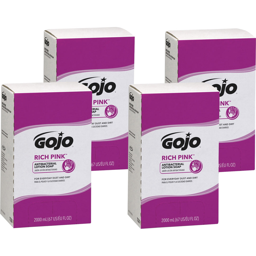 Image of GOJO® Lotion Soap,Antibacterial,2000mL,Citrus Scent,4/CT,Pink