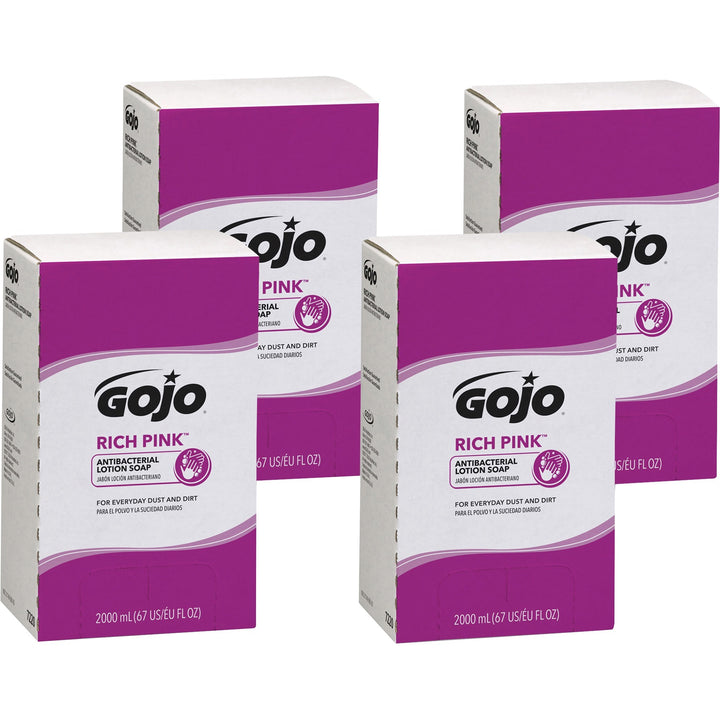 Image of GOJO® Lotion Soap,Antibacterial,2000mL,Citrus Scent,4/CT,Pink