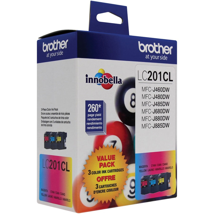Image of Brother Innobella LC201BK LC201 Ink Cartridge, 260 Pages, 1 Each