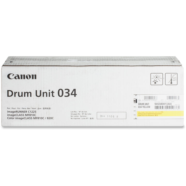 Image of Canon DRUM034Y DRUM034 Drum Unit, Laser Print Technology, 35000 Pages, Yellow, 1 Each