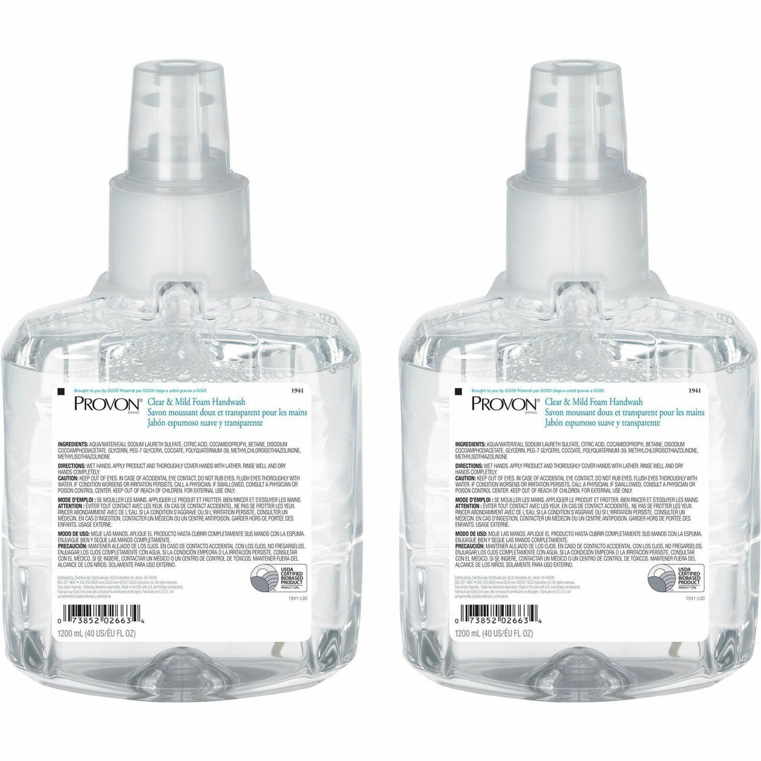 Image of GOJO® Foam Handwash, Clear And Mild, 1200 ml/Refill, 2/CT, CL