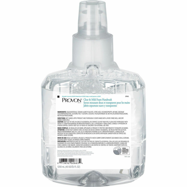 Image of GOJO® Foam Handwash, Clear And Mild, 1200 ml/Refill, 2/CT, CL