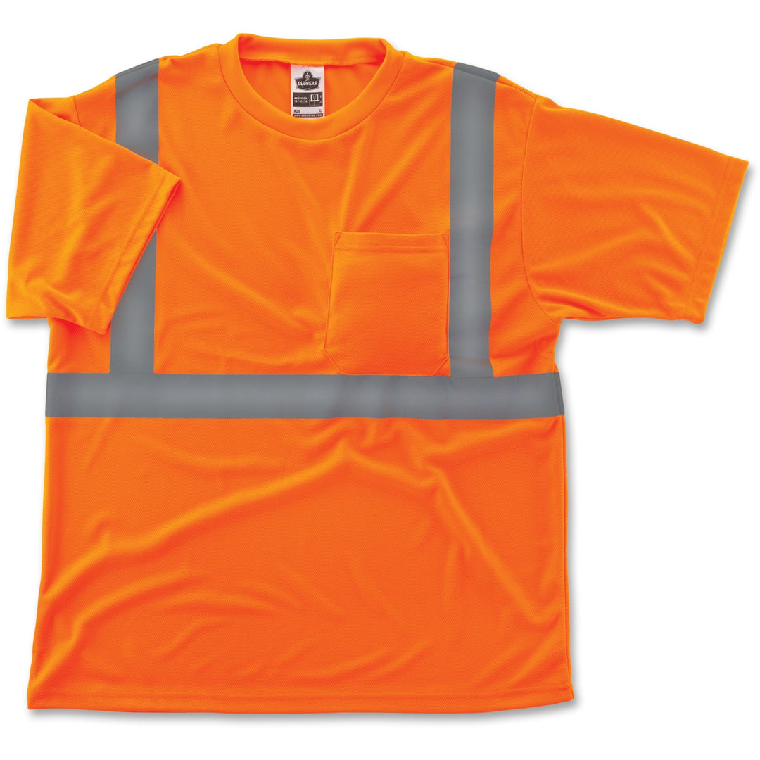 Image of ergodyne® GloWear 8289 Class 2 Hi-Vis T-Shirt, Polyester, Orange, X-Large