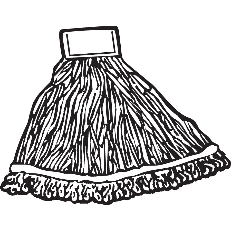 Image of Rubbermaid Commercial D253-06 Super Stitch 24 oz Blend Wet Mop Head, Cotton, Synthetic Yarn, Blue, 1 Each