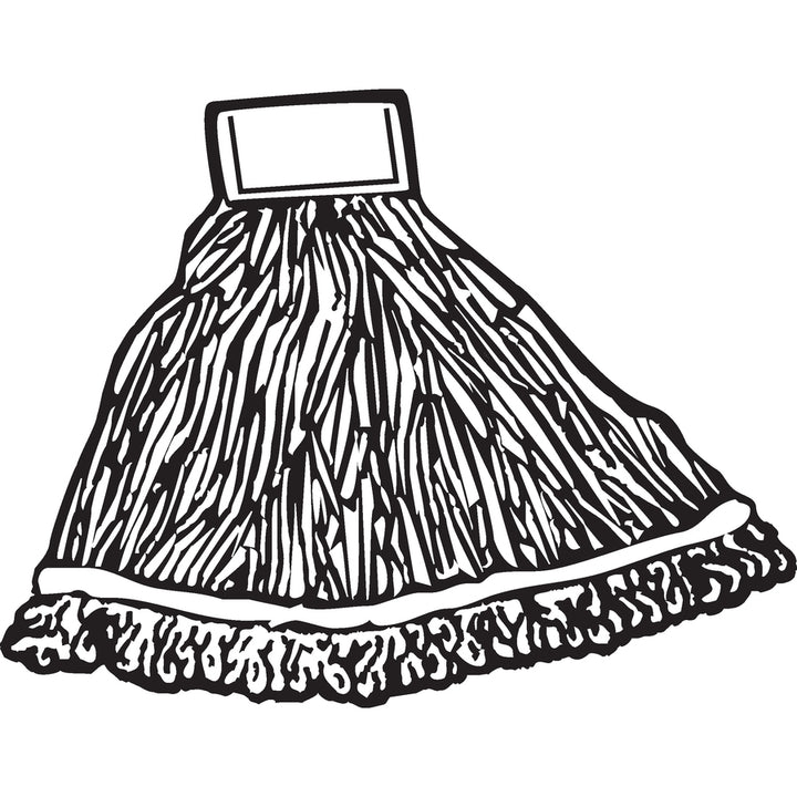 Image of Rubbermaid Commercial D253-06 Super Stitch 24 oz Blend Wet Mop Head, Cotton, Synthetic Yarn, Blue, 1 Each
