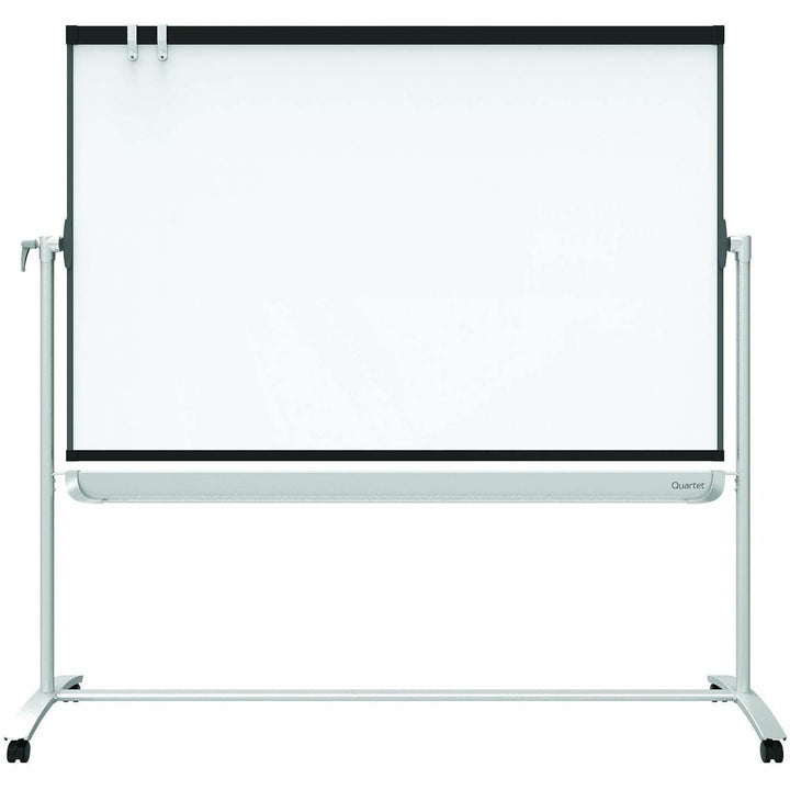 Image of Quartet® Prestige 2 Mobile Presentation Easel, 72" x 48", White Surface, Black/Gray Metal/Plastic Frame