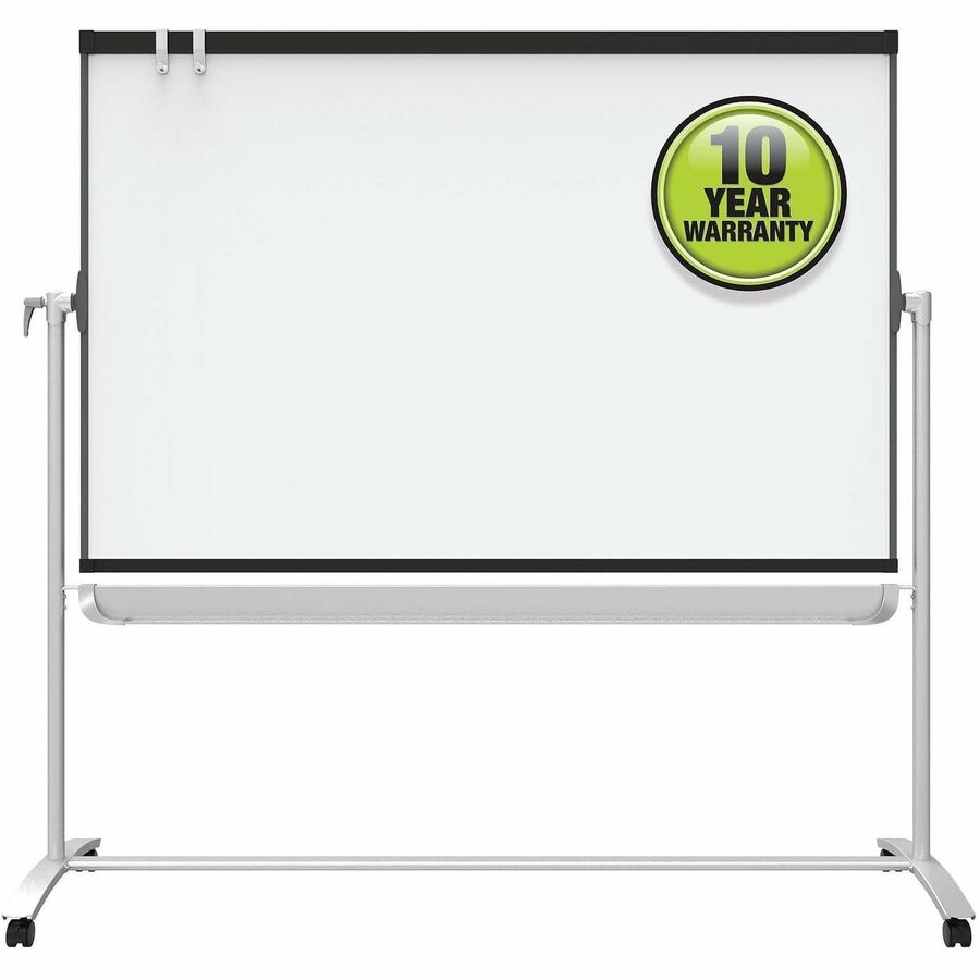 Image of Quartet® Prestige 2 Mobile Presentation Easel, 72" x 48", White Surface, Black/Gray Metal/Plastic Frame