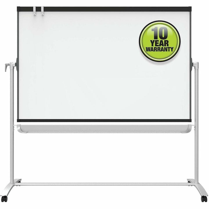 Image of Quartet® Prestige 2 Mobile Presentation Easel, 72" x 48", White Surface, Black/Gray Metal/Plastic Frame