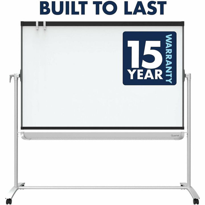 Image of Quartet® Prestige 2 Mobile Presentation Easel, 72" x 48", White Surface, Black/Gray Metal/Plastic Frame