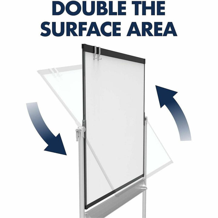 Image of Quartet® Prestige 2 Mobile Presentation Easel, 72" x 48", White Surface, Black/Gray Metal/Plastic Frame